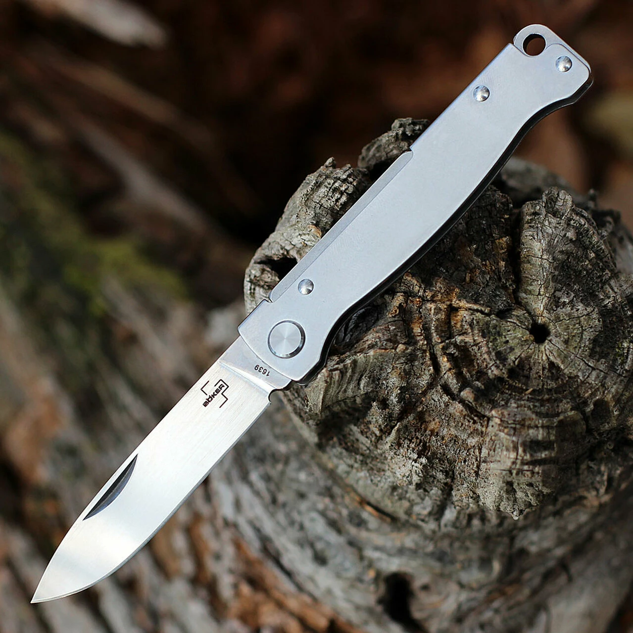 Boker Plus Atlas Gen 2 Slip Joint - Gray SW (2.6" 12C27 Satin) 01BO856 1 Boker Plus Atlas Gen 2 Slip Joint - Gray SW (2.6" 12C27 Satin) 01BO856