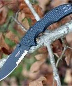 Boker Plus USA 01BO371 Patriot Black, 3.3" 154CM Black Combo Blade, Black FRN Handle