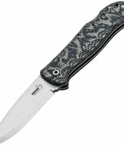 Boker Plus 01BO380 Spain Bushcraft Granito, 3.7" 12C27 Plain Blade, Grey Micarta Handle