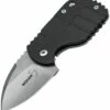 Boker Plus 01BO610 Subcom Friction, 2.2" AUS-8 Plain Blade, Black G-10 Handle