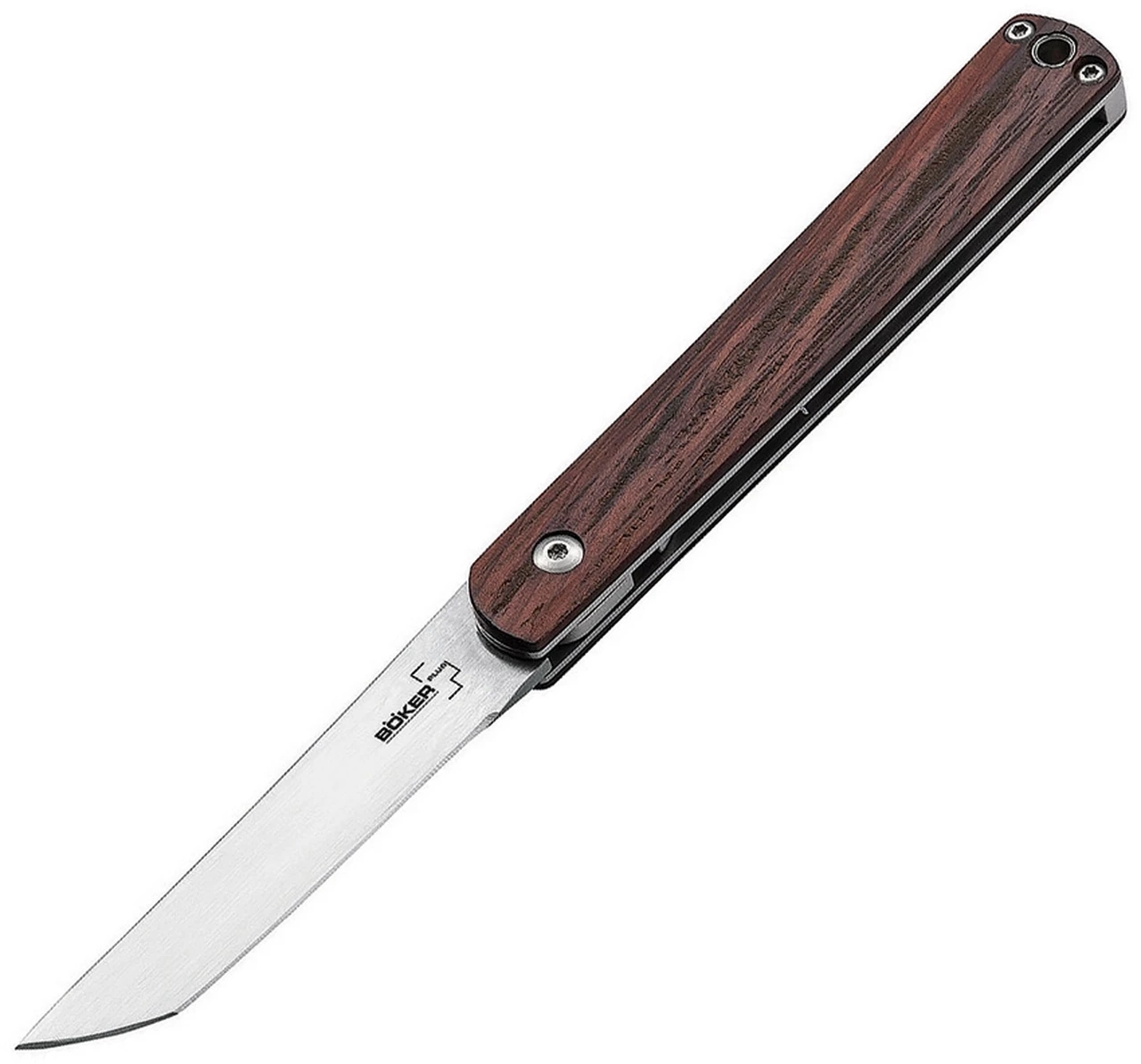 Boker Plus 01BO631 Wasabi, 2.8" 440C Plain Blade, Cocobolo Handle 1 Boker Plus 01BO631 Wasabi, 2.8" 440C Plain Blade, Cocobolo Handle