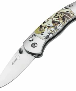 Boker Plus 01BO650 Gordito Frazetta, 2.4" 440C Plain Blade, Aluminum Handle