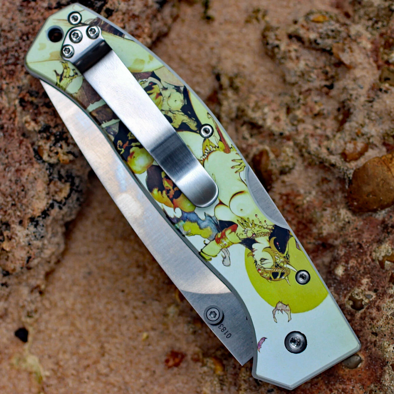 Boker Plus 01BO652 Titan Frazetta, 3.7" 440C Plain Drop Point Blade, Aluminum Handle 4 Boker Plus 01BO652 Titan Frazetta, 3.7" 440C Plain Drop Point Blade, Aluminum Handle - Image 4