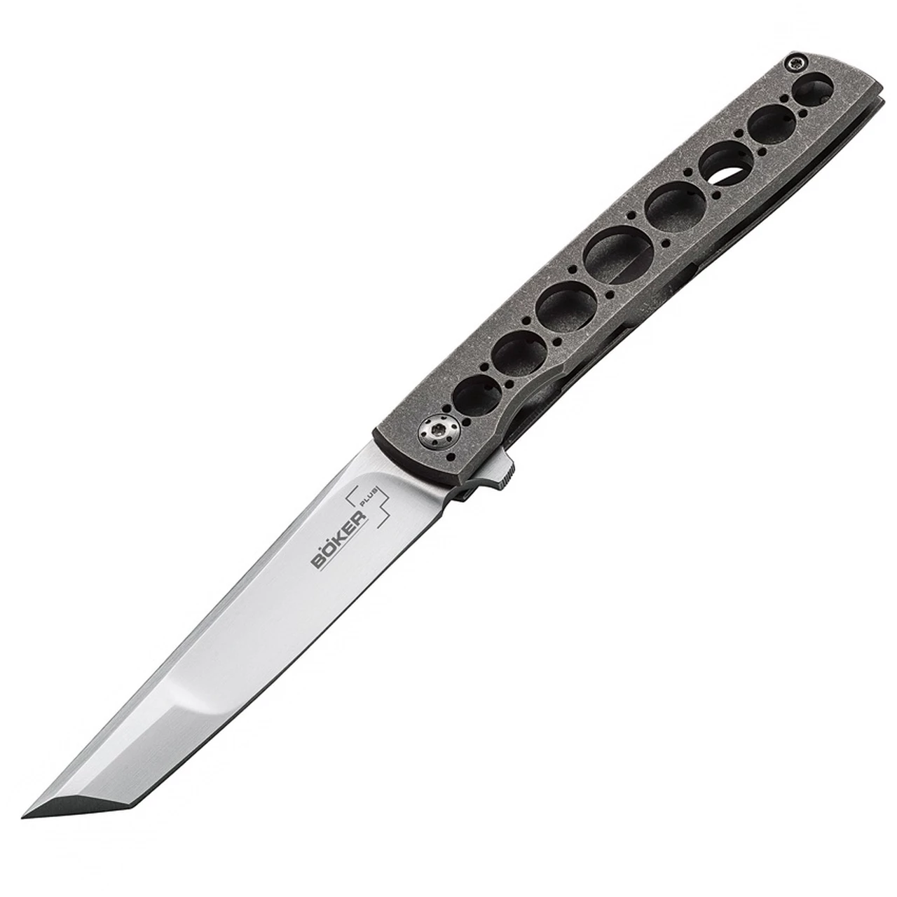 Boker Plus 01BO721 Urban Trapper Tanto, 3.4" VG-10 Plain Blade, Titanium Handle 1 Boker Plus 01BO721 Urban Trapper Tanto, 3.4" VG-10 Plain Blade, Titanium Handle