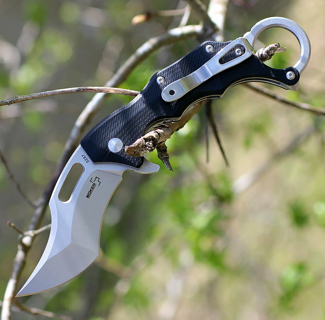 Boker Plus 01BO755 Wildcat XL, 3.4" D2 Karambit Plain Blade, Black G-10 Handle 1 Boker Plus 01BO755 Wildcat XL, 3.4" D2 Karambit Plain Blade, Black G-10 Handle