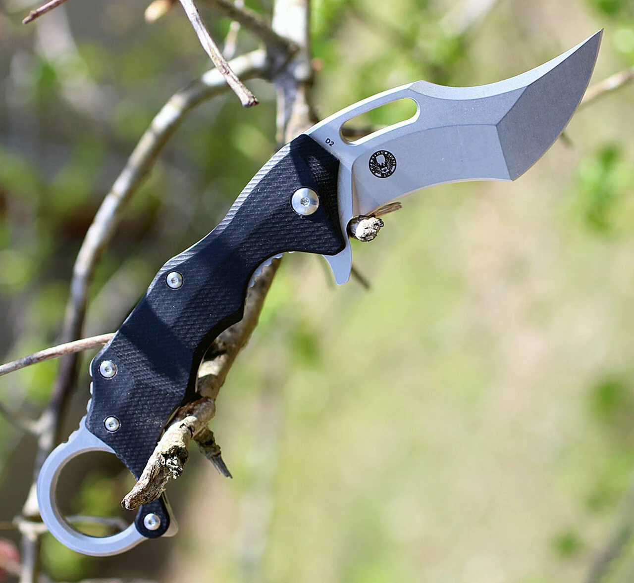 Boker Plus 01BO755 Wildcat XL, 3.4" D2 Karambit Plain Blade, Black G-10 Handle 2 Boker Plus 01BO755 Wildcat XL, 3.4" D2 Karambit Plain Blade, Black G-10 Handle - Image 2