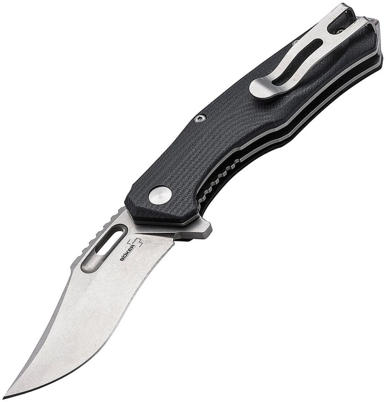 Boker Plus 01BO763 Defender, 3.2" D2 Plain Blade, Black G-10 Handle 1 Boker Plus 01BO763 Defender, 3.2" D2 Plain Blade, Black G-10 Handle