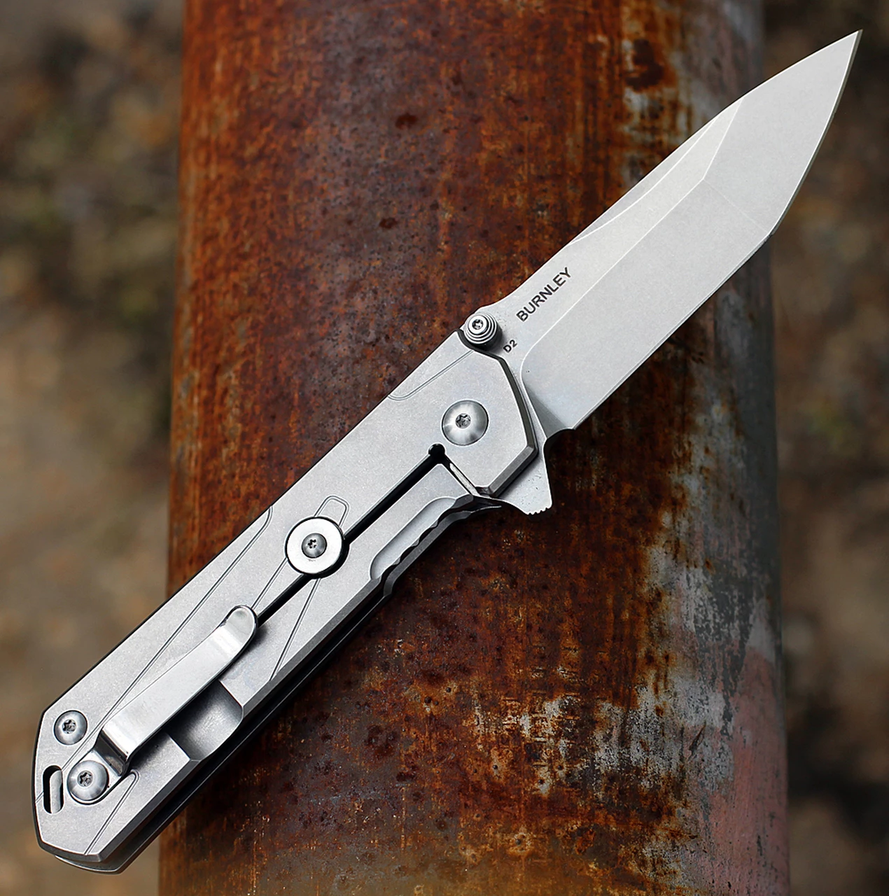 Boker Plus 01BO764 Kihon, 3.3" D2 Tanto Plain Blade, Stainless Handle 2 Boker Plus 01BO764 Kihon, 3.3" D2 Tanto Plain Blade, Stainless Handle - Image 2