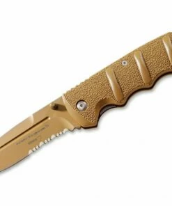 Boker Plus 01KAL74DES Kalashnikov, 3.5" AUS-8 Tan Combo Blade, Tan Aluminum Handle