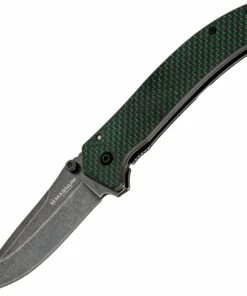 Boker Magnum 01MB637 Green Strike, 3.3" 440A Plain Blade, Green Carbon Fiber/Stainless Handle