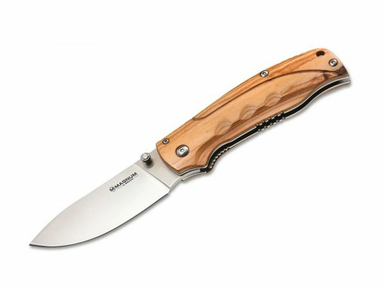 Boker Magnum 01MB700 Pakka Hunter, 3.7" 440 Plain Blade, Pakka Wood Handle 1 Boker Magnum 01MB700 Pakka Hunter, 3.7" 440 Plain Blade, Pakka Wood Handle