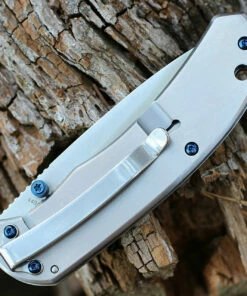 Boker Magnum 01RY863 Blue Dot, 3.3" 440A Plain Blade, Stainless Handle -Buck Knives Sales 01ry863.2 95585.1639067823