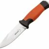 Boker Plus 02BO014 Outdoorsman XL, 4.4" 12C27 Plain Blade, Orange Rubber Handle