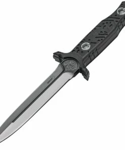 Boker Plus 02BO059 M92, 5.4" 440C Grey Double-Edged Plain Blade, Black G-10 Handle