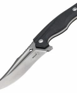 Boker Plus 02BO771 Masada, 4.6" Stonewash D2 Plain Blade, Black G-10 Handle
