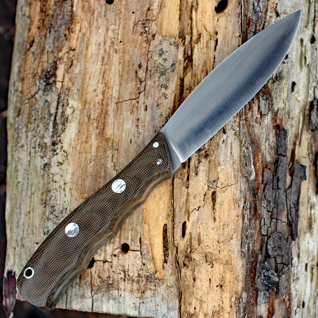 Bark River Knives Bark River 03123MGC Canadian Special, 4" CPM-3V Plain Blade, Green Canvas Micarta Handle 2 Bark River Knives Bark River 03123MGC Canadian Special, 4" CPM-3V Plain Blade, Green Canvas Micarta Handle - Image 2