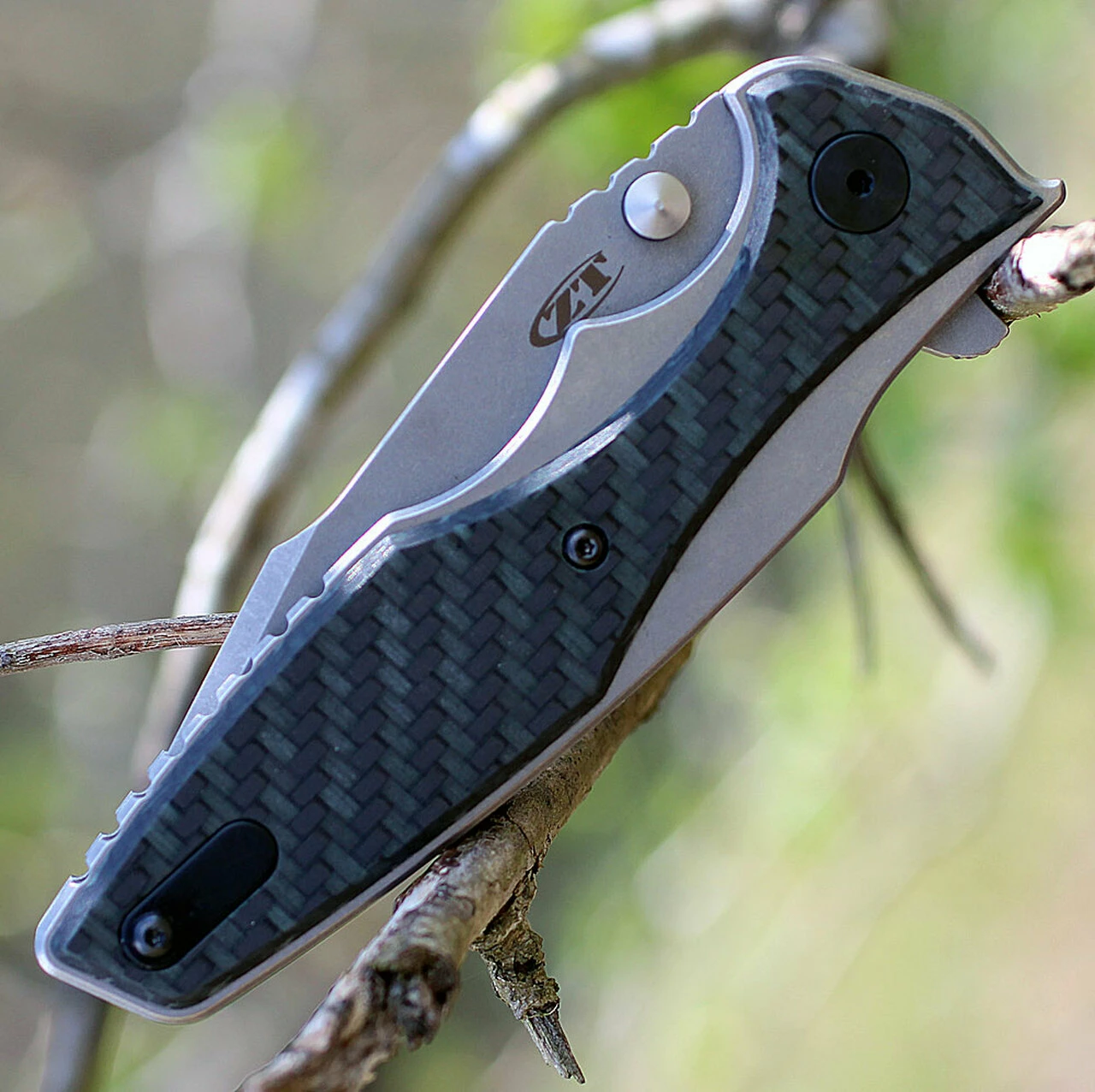 Zero Tolerance 0393GLCF, 3.5" CPM 20CV Plain Blade, Titanium/Glow in the Dark Carbon Fiber Handle 3 Zero Tolerance 0393GLCF, 3.5" CPM 20CV Plain Blade, Titanium/Glow in the Dark Carbon Fiber Handle - Image 3