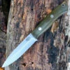 Bark River Knives Bark River 06115MGC Aurora, 4.75" A-2 Plain Blade, Green Micarta Handle
