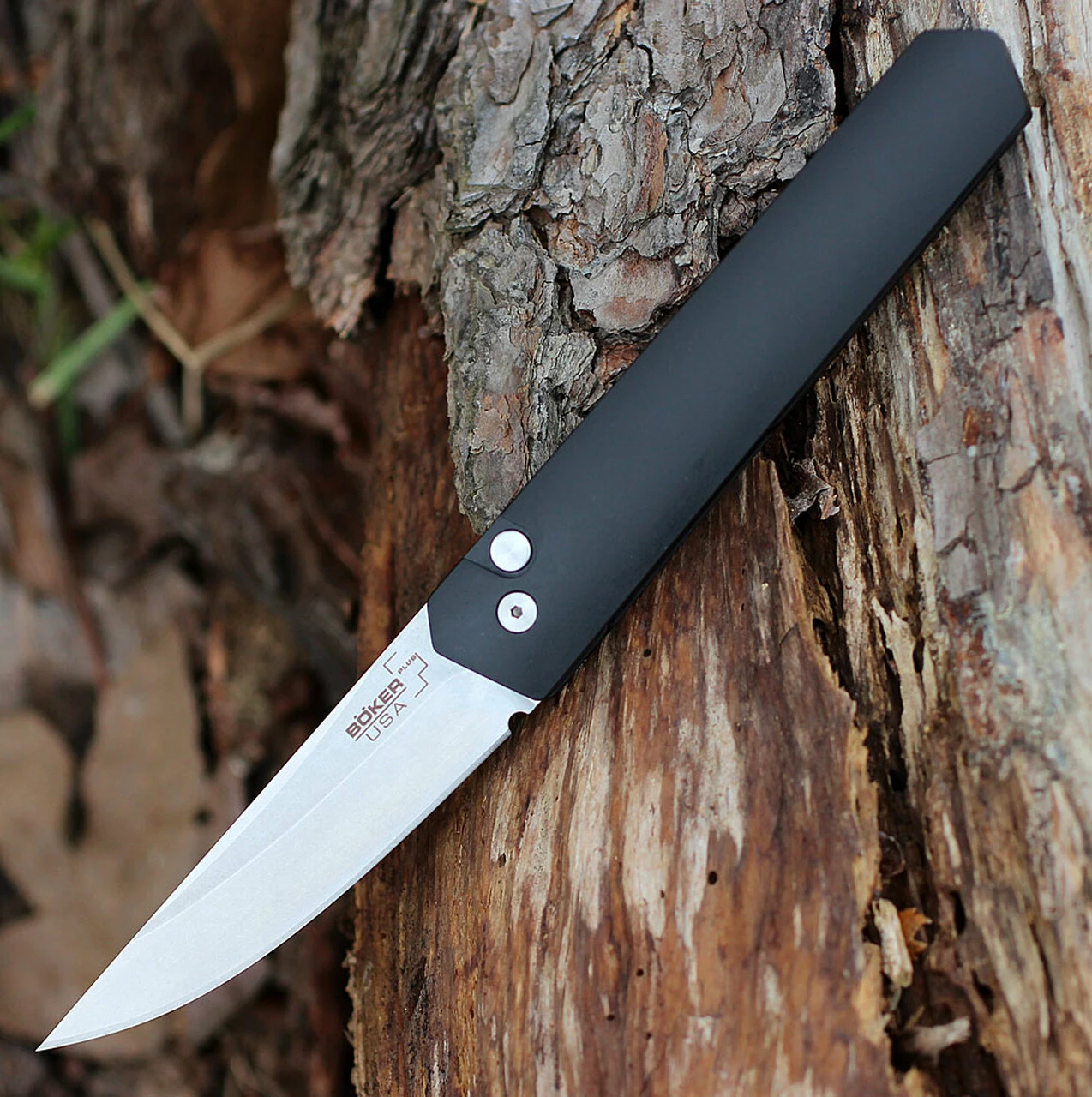 Boker Plus/Pro-Tech 06EX291 Kwaiken Auto, 3.5" 154CM Stonewash Plain Blade, Black Aluminium Handle 1 Boker Plus/Pro-Tech 06EX291 Kwaiken Auto, 3.5" 154CM Stonewash Plain Blade, Black Aluminium Handle