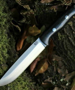 Bark River Knives Bravo 1.5 Field, 5.8" CPM-3V Plain Blade, Black Canvas Micarta Handle