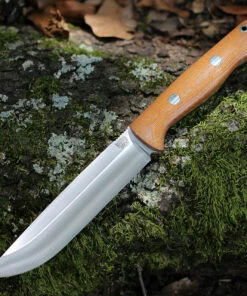 Bark River Knives Bravo 1.5 Field, 5.8" CPM-3V Plain Blade, Natural Canvas Micarta Handle