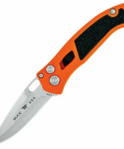 Buck Knives Buck Impact Automatic 898ORS, 3.2" S30V Plain Blade, Orange Aluminum Handle