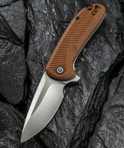 CIVIVI Knives CIVIVI Durus C906B, 3” D2 Satin Drop Point Plain Blade, Brown G-10 Handles