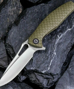 CIVIVI Knives CIVIVI Wyvern C902A, 3.45" D2 Satin Drop Point Blade, OD Green Textured FRN Handles