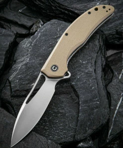 CIVIVI Knives CIVIVI Vexer C915B, 3.96" D2 Satin Plain Blade, Tan Coarse G-10 Handles
