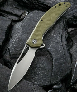 CIVIVI Knives CIVIVI Vexer C915A, 3.96" D2 Satin Plain Blade, Green Coarse G-10 Handles