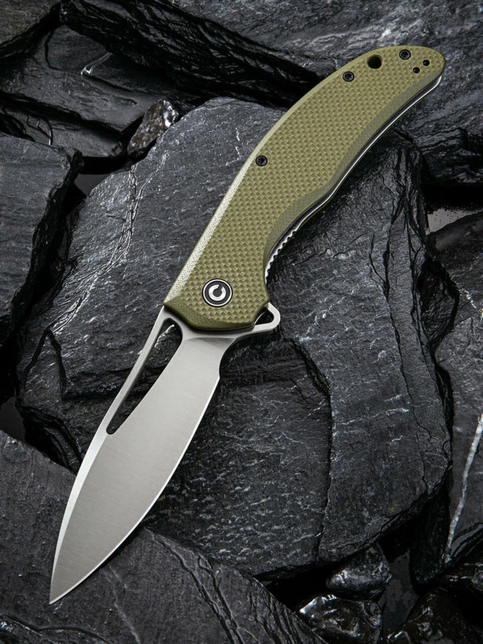 CIVIVI Knives CIVIVI Vexer C915A, 3.96" D2 Satin Plain Blade, Green Coarse G-10 Handles 1 CIVIVI Knives CIVIVI Vexer C915A, 3.96" D2 Satin Plain Blade, Green Coarse G-10 Handles