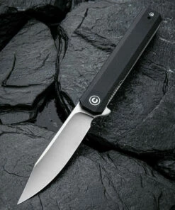 CIVIVI Knives CIVIVI Chronic Linerlock Folder C917C, 3.22" 9Cr18MoV Steel Clip Point Plain Blade, Black G-10 Handles