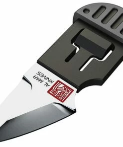 Al Mar Stinger Keychain 1001GYBK, 1.3" D2 Plain Blade, PP + TPR Handle-Gray