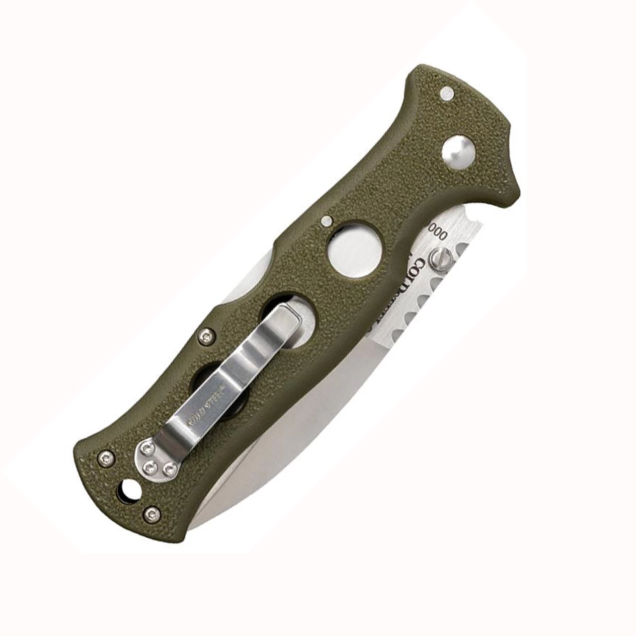 Cold Steel Gunsite Counter Point I 10ABV1, 3.75 Partially Serrated Blade, OD Green Griv-Ex Handle - Limited Run 2 Cold Steel Gunsite Counter Point I 10ABV1, 3.75 Partially Serrated Blade, OD Green Griv-Ex Handle - Limited Run - Image 2