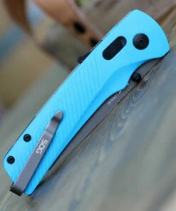 SOG 11180357 Flash MK3 AT-XR 3.45" D2 Plain Edge, Civic Cyan GRN Handles -Buck Knives Sales 11180357 76605.1591730948