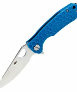 Honey Badger Knives Honey Badger Large Leaf Flipper - Blue FRN (3.6" 8Cr13MoV Satin) HB1291