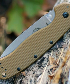 BRK Avispa 1302CB, 3.5", Stonewash D2 Steel, Plain Edge, Drop Point, Design by Esee Knives, Coyote Brown Nylon handles -Buck Knives Sales 1302cb.1 97950.1566585918