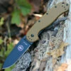 BRK Avispa 1302CBB, 3.5", Black D2 Steel, Plain Edge, Drop Point, Design by Esee Knives, Coyote Brown Nylon handles