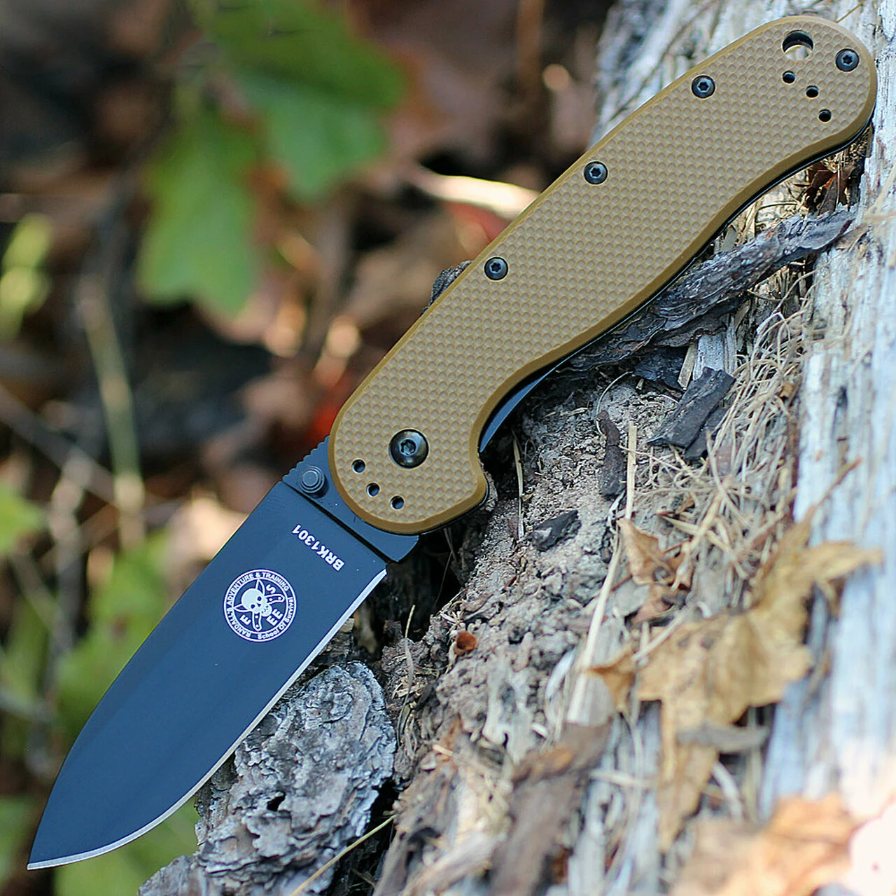 BRK Avispa 1302CBB, 3.5", Black D2 Steel, Plain Edge, Drop Point, Design by Esee Knives, Coyote Brown Nylon handles 1 BRK Avispa 1302CBB, 3.5", Black D2 Steel, Plain Edge, Drop Point, Design by Esee Knives, Coyote Brown Nylon handles