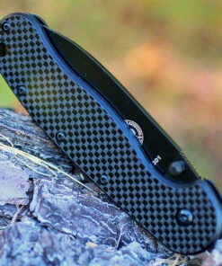 BRK Avispa Folder, Carbon Fiber / G10 handles, Black EDP Coated D2 Steel, Plain Edge, Design by Esee Knives, -Buck Knives Sales 1302cfb.2 08458.1566585874