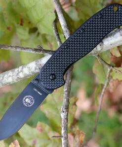 BRK Zancudo Carbon Fiber / G10 handles, Black EDP D2 Steel, Plain Edge, Design by Esee Knives