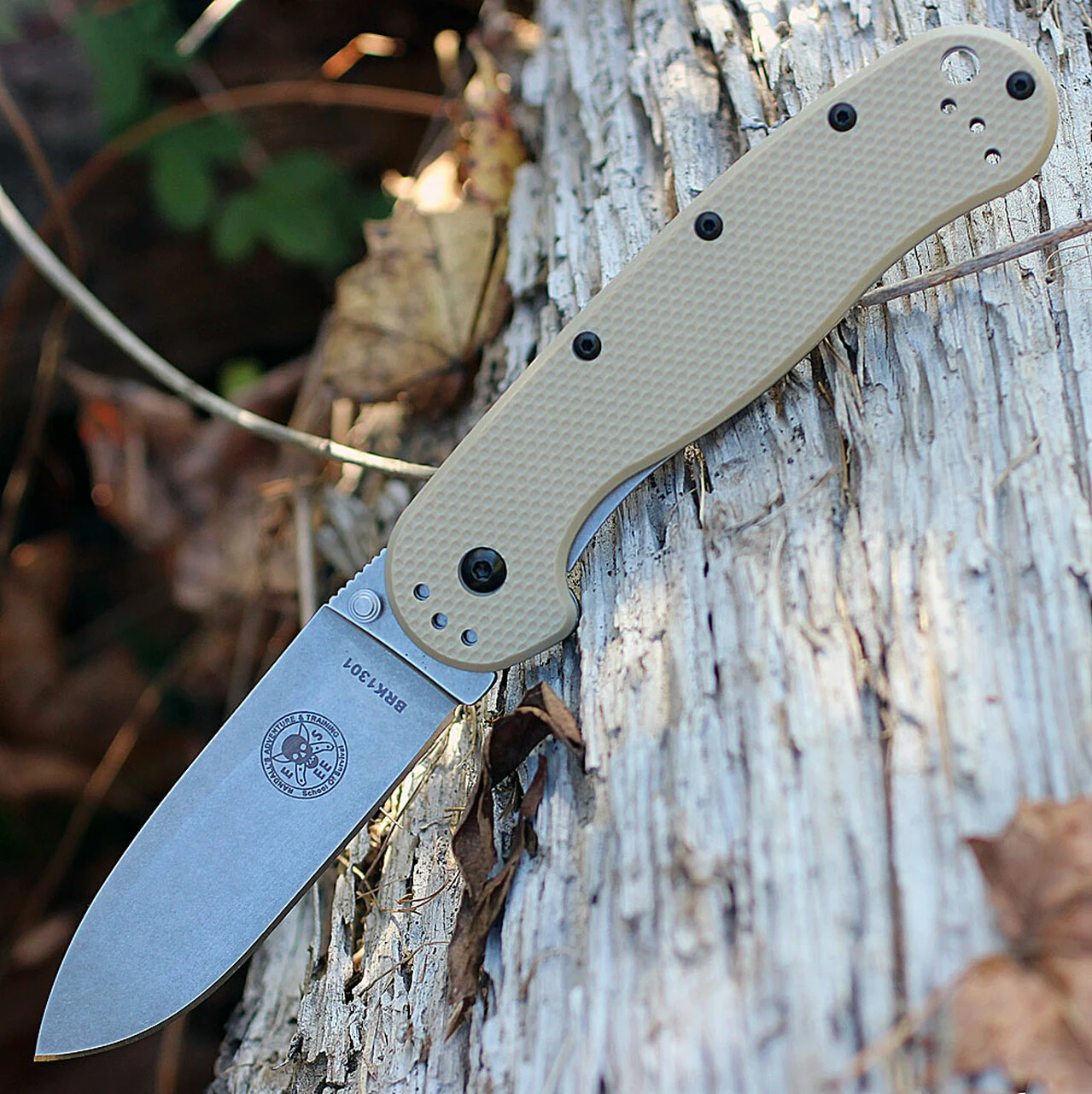 BRK Avispa 1302DT, 3.5", Stonewash D2 Steel, Plain Edge, Drop Point, Design by Esee Knives, Desert Tan Nylon handles 1 BRK Avispa 1302DT, 3.5", Stonewash D2 Steel, Plain Edge, Drop Point, Design by Esee Knives, Desert Tan Nylon handles