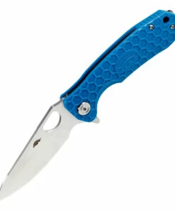 Honey Badger Knives Honey Badger Small Leaf Flipper - Blue FRN (2.8" 8Cr13MoV Satin) HB1311