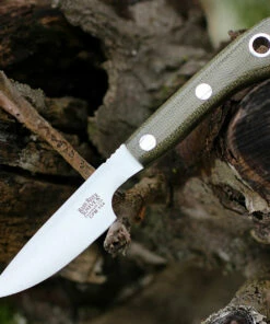Bark River Knives Rascal II-BA14152MGC, 3.0" CPM 154, Green Canvas Micarta Handle
