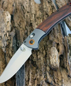 Benchmade Knives Benchmade HUNT 15080-2 Crooked River, 4 in CPM-S30V Plain Blade, Wood Handles