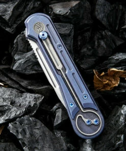 We Knife Co. We Knife Double Helix Folder 815D, 3.3" CPM S35VN Stonewash Drop Point Plain Blade, Blue Titanium Handle 6 We Knife Co. We Knife Double Helix Folder 815D, 3.3" CPM S35VN Stonewash Drop Point Plain Blade, Blue Titanium Handle -Buck Knives Sales 1532500762808973 62199.1582304047