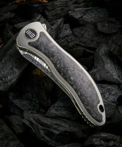 We Knife Co. We Knife Synergy 2 Framelock Folder 912CFDS2, 3.49" Heimskringla Damasteel Tanto Plain Blade, 6AL4V Titanium with Shredded Carbon Fiber Inlay Handle 8 We Knife Co. We Knife Synergy 2 Framelock Folder 912CFDS2, 3.49" Heimskringla Damasteel Tanto Plain Blade, 6AL4V Titanium with Shredded Carbon Fiber Inlay Handle -Buck Knives Sales 1575253517522538 21090.1582054041