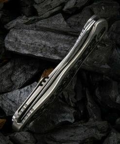 We Knife Co. We Knife Synergy 2 Framelock Folder 912CFDS1, 3.49" Heimskringla Damasteel Tanto Plain Blade, 6AL4V Titanium with Shredded Carbon Fiber Inlay Handle -Buck Knives Sales 1575253668816141 26111.1582055194