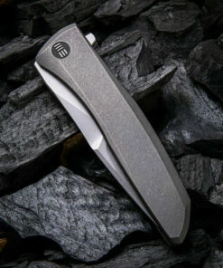 We Knife Co. We Knife Scoppio Framelock Folder 923B, 3.63" CPM-20CV Stonewash Drop Point Plain Blade, Gray Titanium Handle -Buck Knives Sales 1575254508103404 02529.1582048978