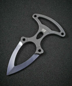 We Knife Co. We Knife BUD Push Dagger 924B, 2.02" 6AL4V Blue Titanium Plain Blade, Blue Titanium Handle, Black Kydex Sheath